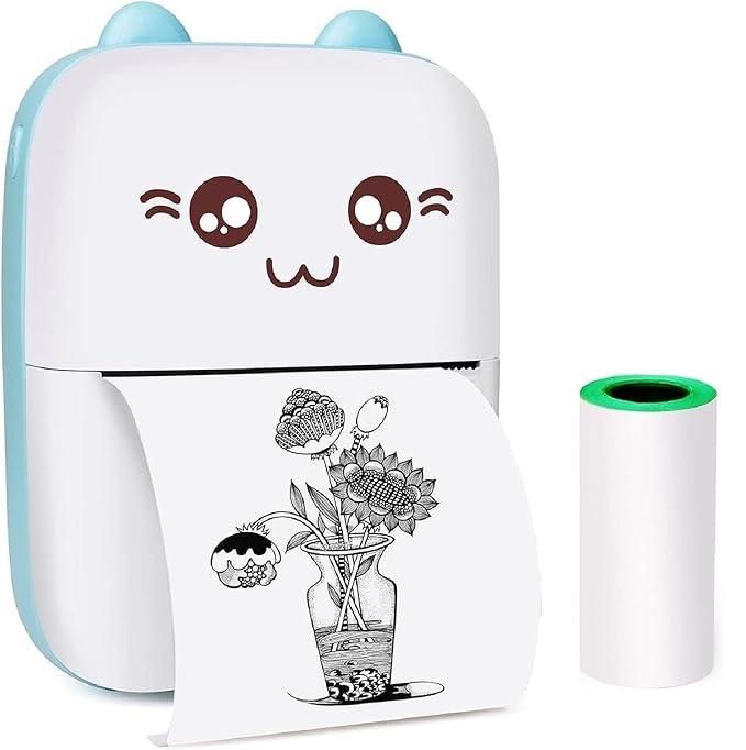 🖨️ Inkless Bluetooth Pocket Printer – Cute, Compact & Creative! 🐾