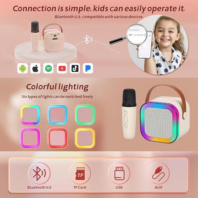 🎤 Bluetooth Karaoke Speaker with Microphone – Your Pocket-Sized Party Powerhouse! 🎉