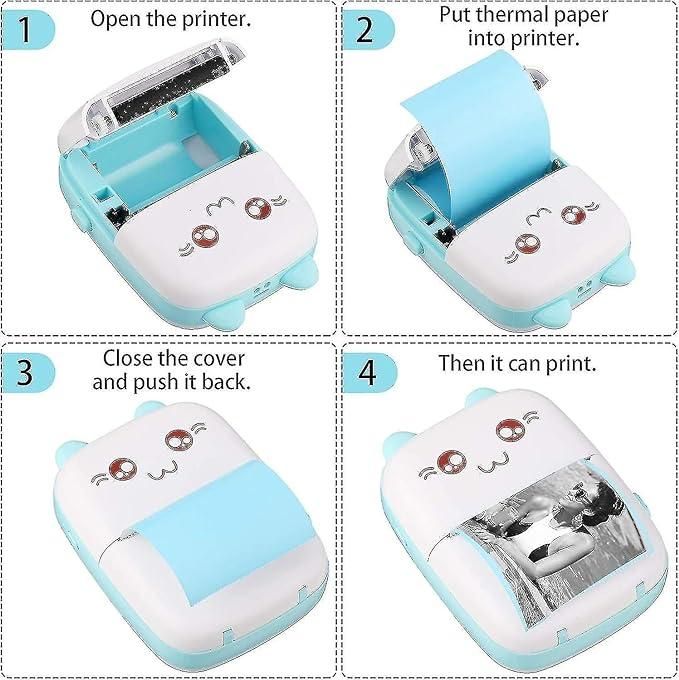 🖨️ Inkless Bluetooth Pocket Printer – Cute, Compact & Creative! 🐾