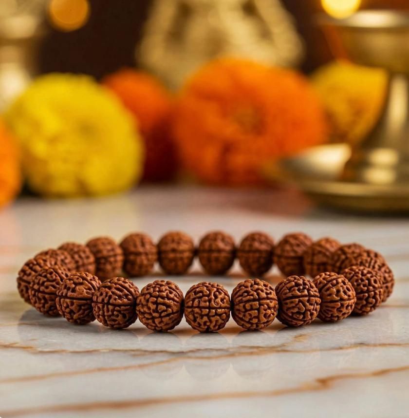 🙏 7 Mukhi Rudraksha Bracelet – Divine Energy, Timeless Style 🧘‍♂️